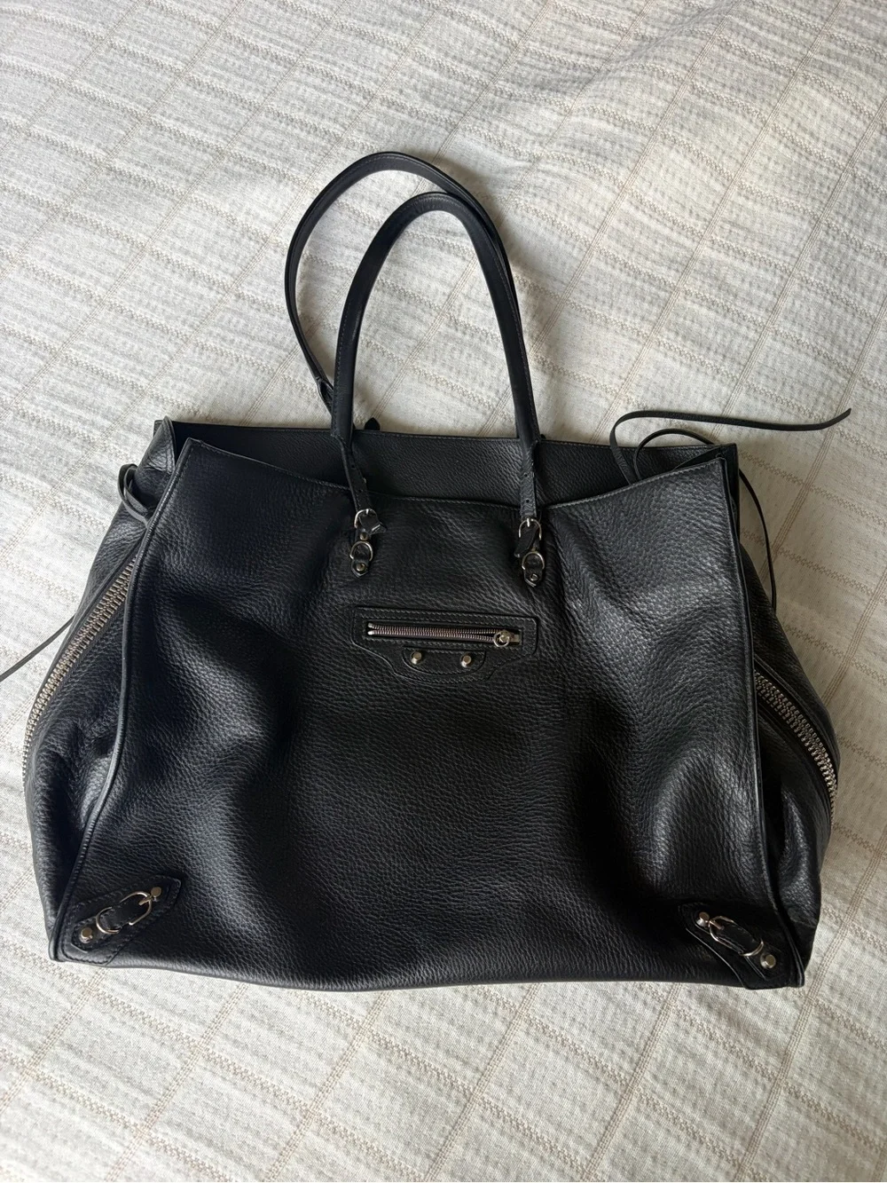 Balenciaga Papier B4 Zip Around Classic Studs Bag Leather
